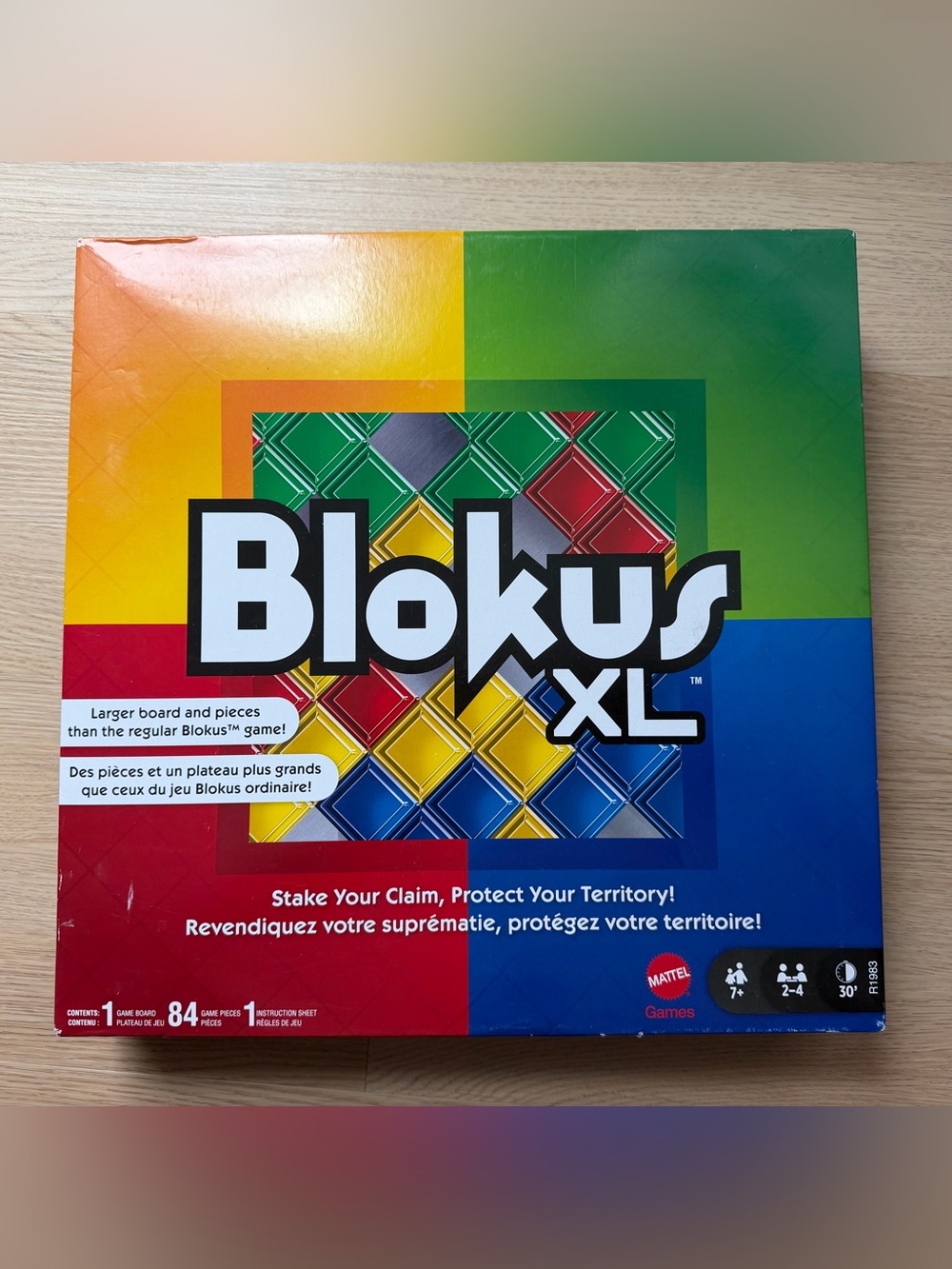 Mattel Games Blokus XL Board Games for Family Night, Brain Games for 2 to 4